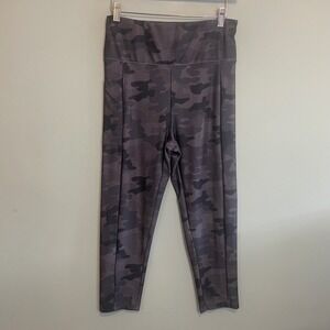 Zone Pro Womens Activewear Camouflage Workout Training Gym Leggings Gray Large
